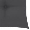 Dining Chairs 8 pcs with Anthracite Cushions Solid Teak Wood
