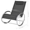 Outdoor Rocking Chair Black Textilene