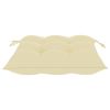 Dining Chairs 8 pcs with Cream White Cushions Solid Teak Wood