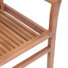 Dining Chairs 8 pcs with Cream White Cushions Solid Teak Wood