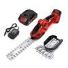 24V Cordless Handheld Grass Shear Hedge Trimmer with 90Â° Cutting Angle 2Pcs Replaceable Blades