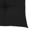 Dining Chairs 6 pcs with Black Cushions Solid Teak Wood