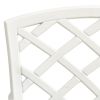 Patio Chairs 6 pcs Cast Aluminum White