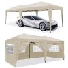 10 x 20 ft Heavy Duty Awning Canopy Pop Up Gazebo Marquee Party Wedding Event Tent with 6 Removable Sidewalls & Carry Bag