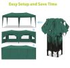 10 x 20 ft Heavy Duty Awning Canopy Pop Up Gazebo Marquee Party Wedding Event Tent with 6 Removable Sidewalls & Carry Bag
