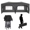 10 x 20 ft Heavy Duty Awning Canopy Pop Up Gazebo Marquee Party Wedding Event Tent with 6 Removable Sidewalls & Carry Bag